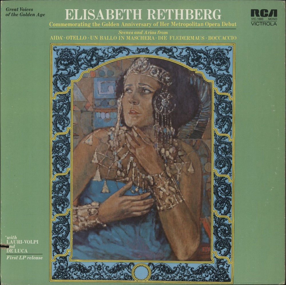 Elisabeth Rethberg Scenes And Arias US vinyl LP album (LP record) VIC-1683