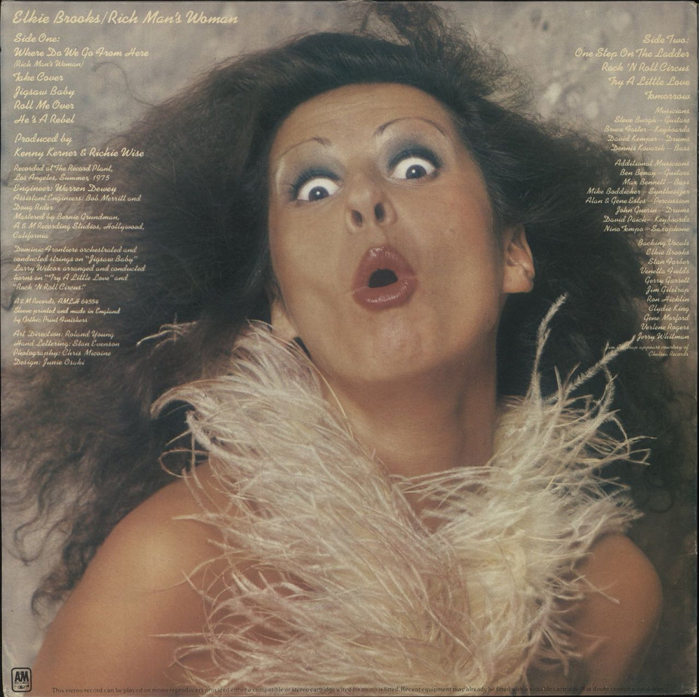 Elkie Brooks Rich Man's Woman UK vinyl LP album (LP record)