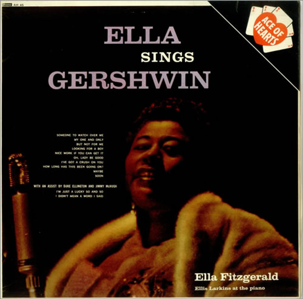 Ella Fitzgerald Ella Sings Gershwin UK vinyl LP album (LP record) AH45