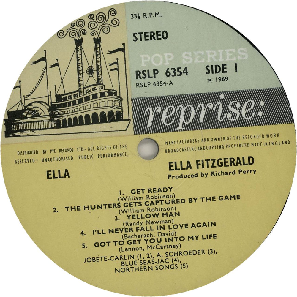 Ella Fitzgerald Ella UK vinyl LP album (LP record)