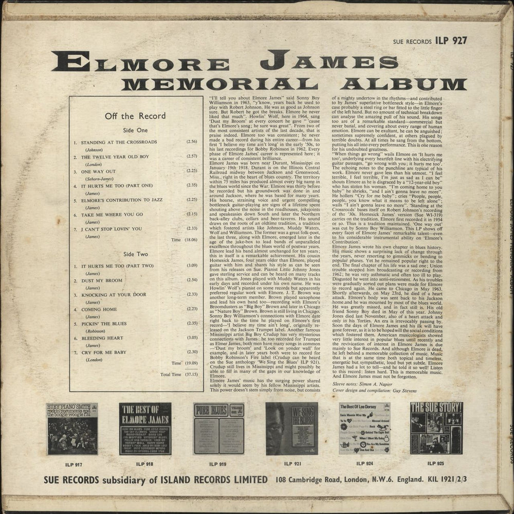 Elmore James Elmore James Memorial Album - VG/EX UK vinyl LP album (LP record)