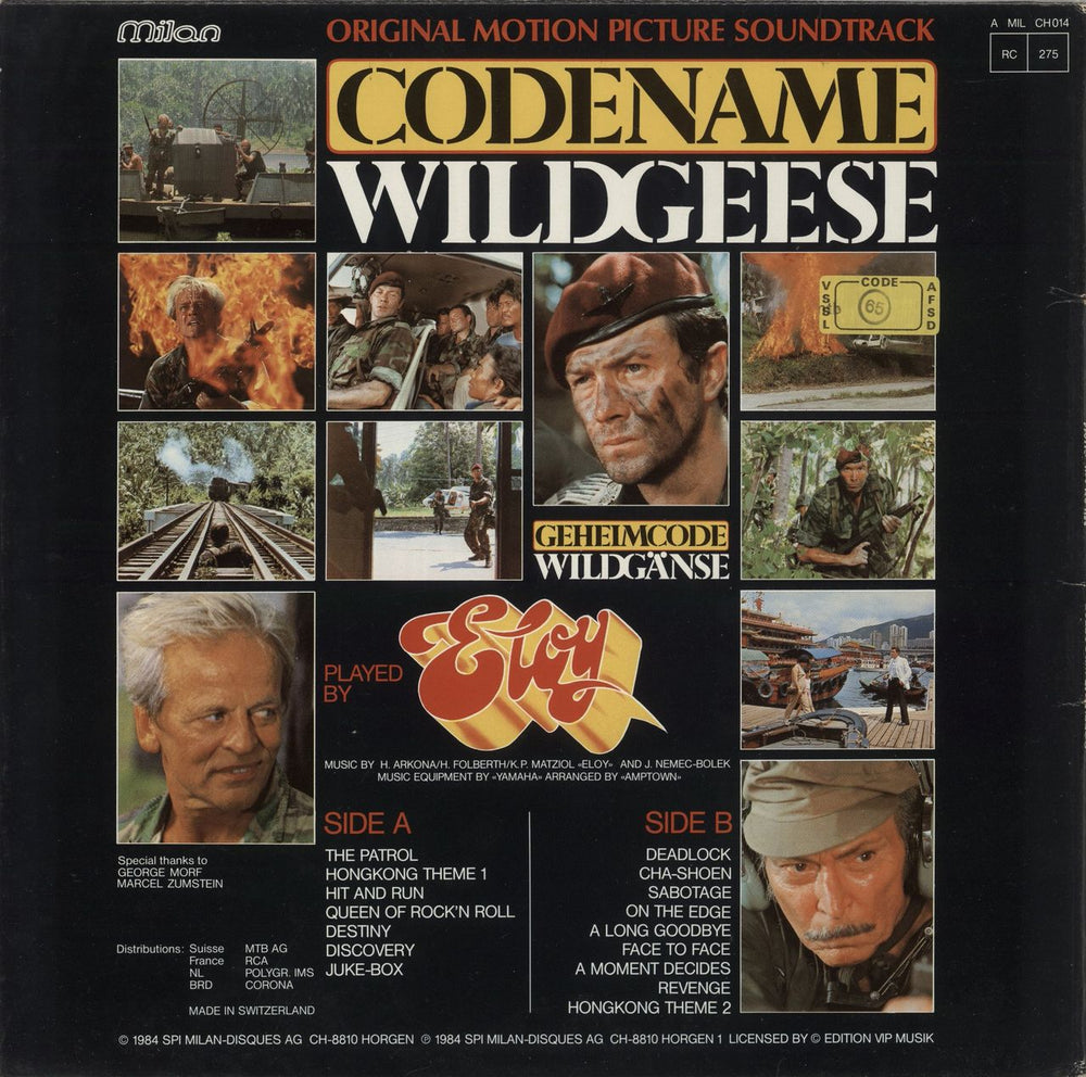 Eloy Codename Wildgeese Swiss vinyl LP album (LP record)