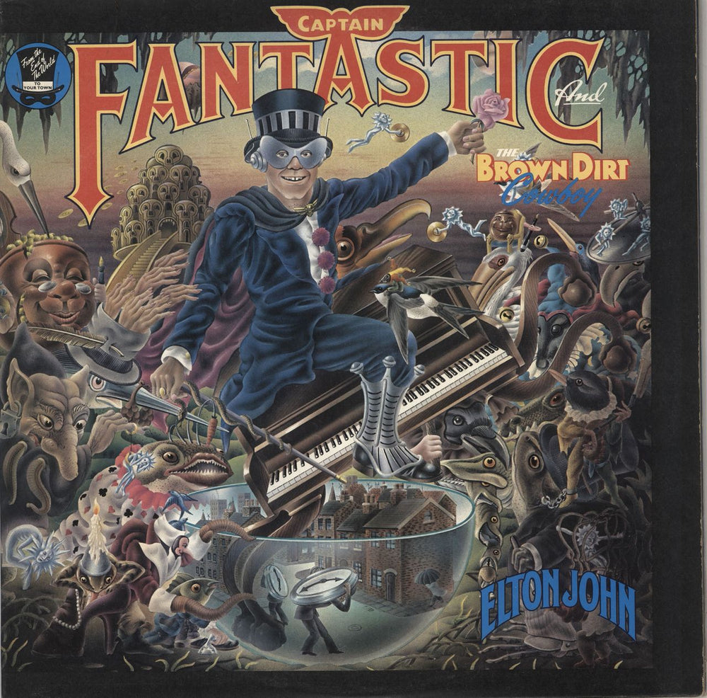 Elton John Captain Fantastic - Complete - Purple - EX UK vinyl LP album (LP record) DJLPX1