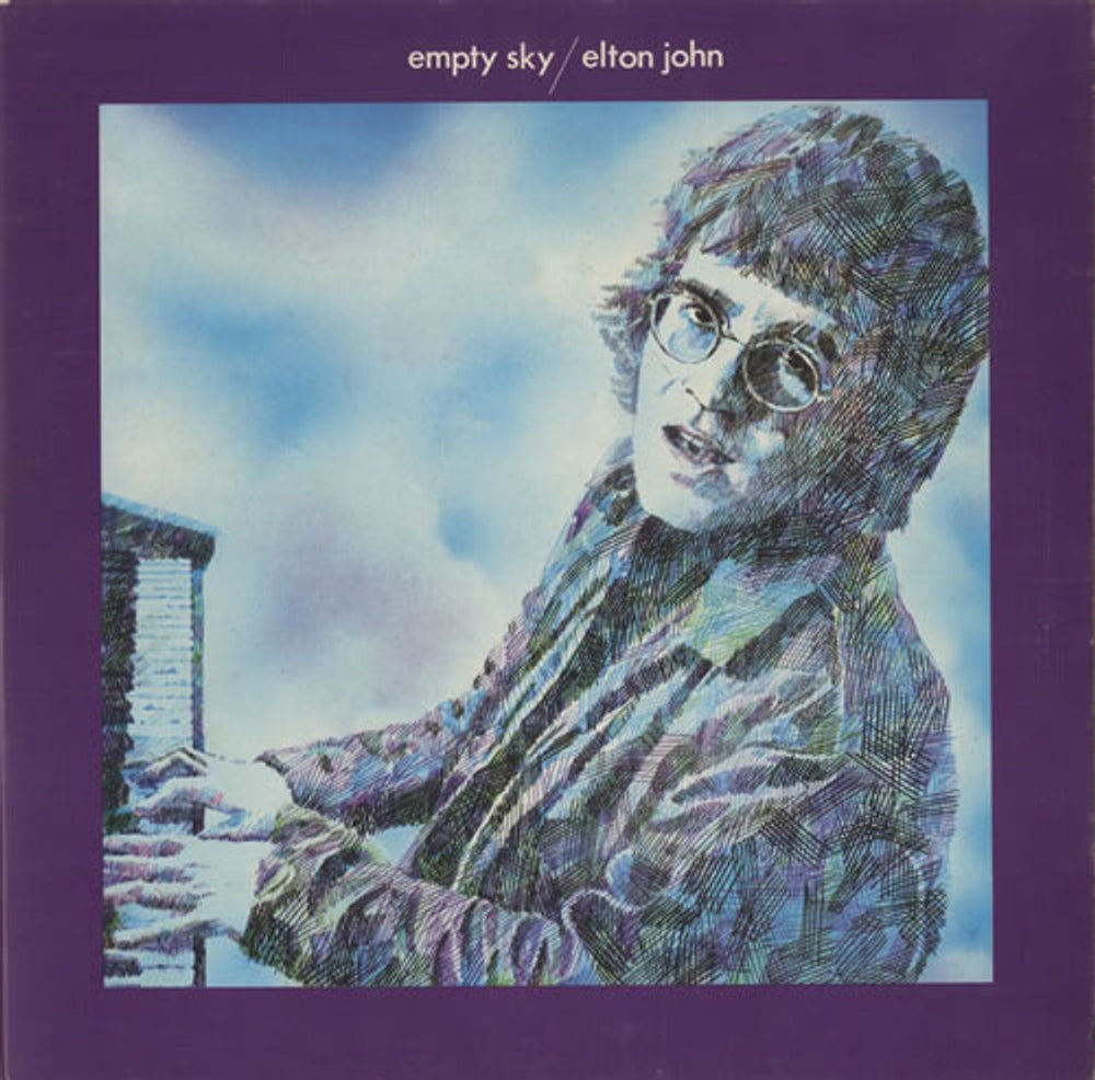 Elton John Empty Sky - Purple Vinyl UK vinyl LP album (LP record) DJLPS403