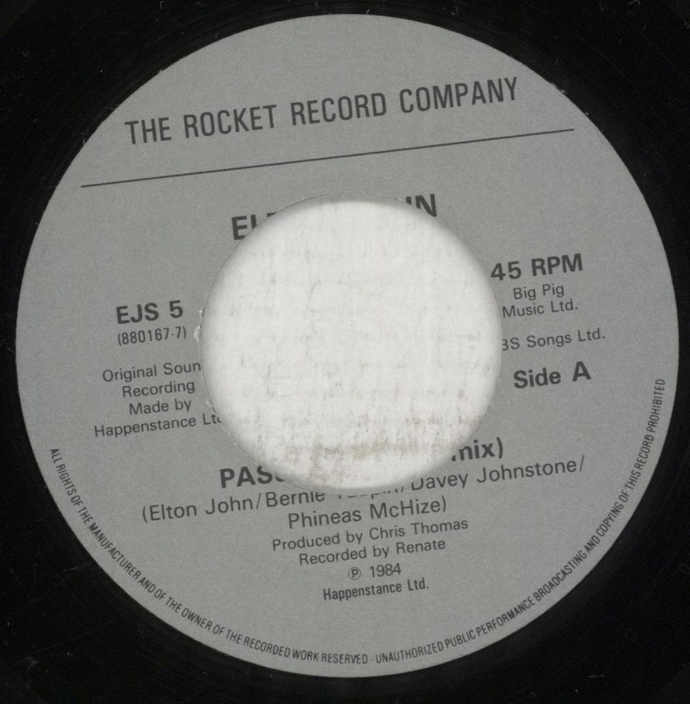 Elton John Passengers - wide-centred UK 7" vinyl single (7 inch record / 45) JOH07PA710118