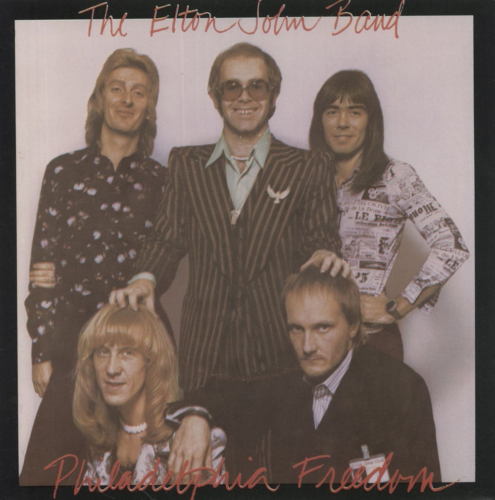 Elton John Philadelphia Freedom - P/S UK 7" vinyl single (7 inch record / 45) DJS354