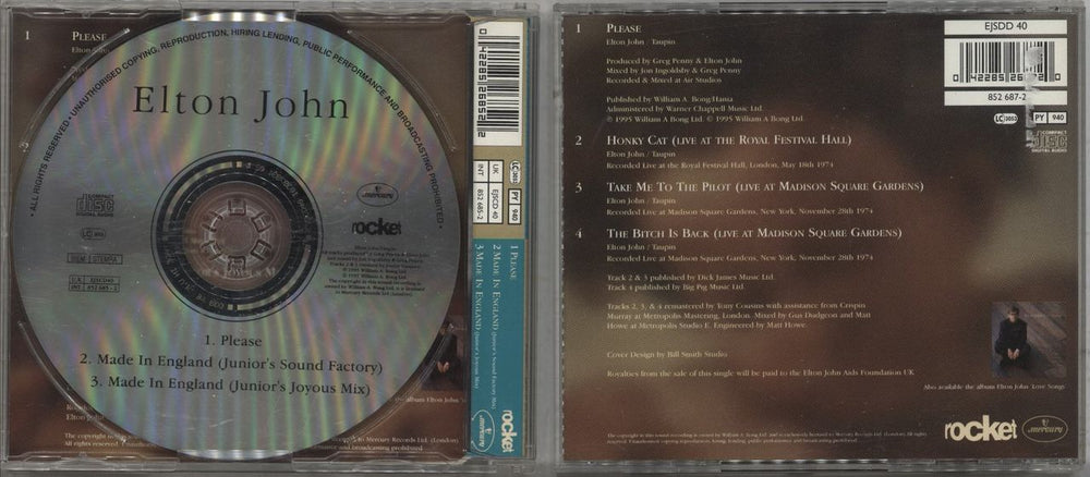 Elton John Please UK 2-CD single set (Double CD single)