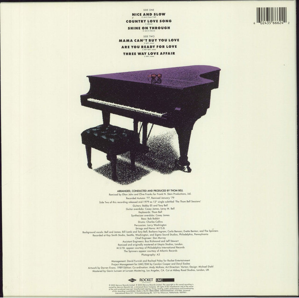 Elton John The Complete Thom Bell Sessions - RSD 2022 - Lavender Vinyl UK 12" vinyl single (12 inch record / Maxi-single) 602435666242