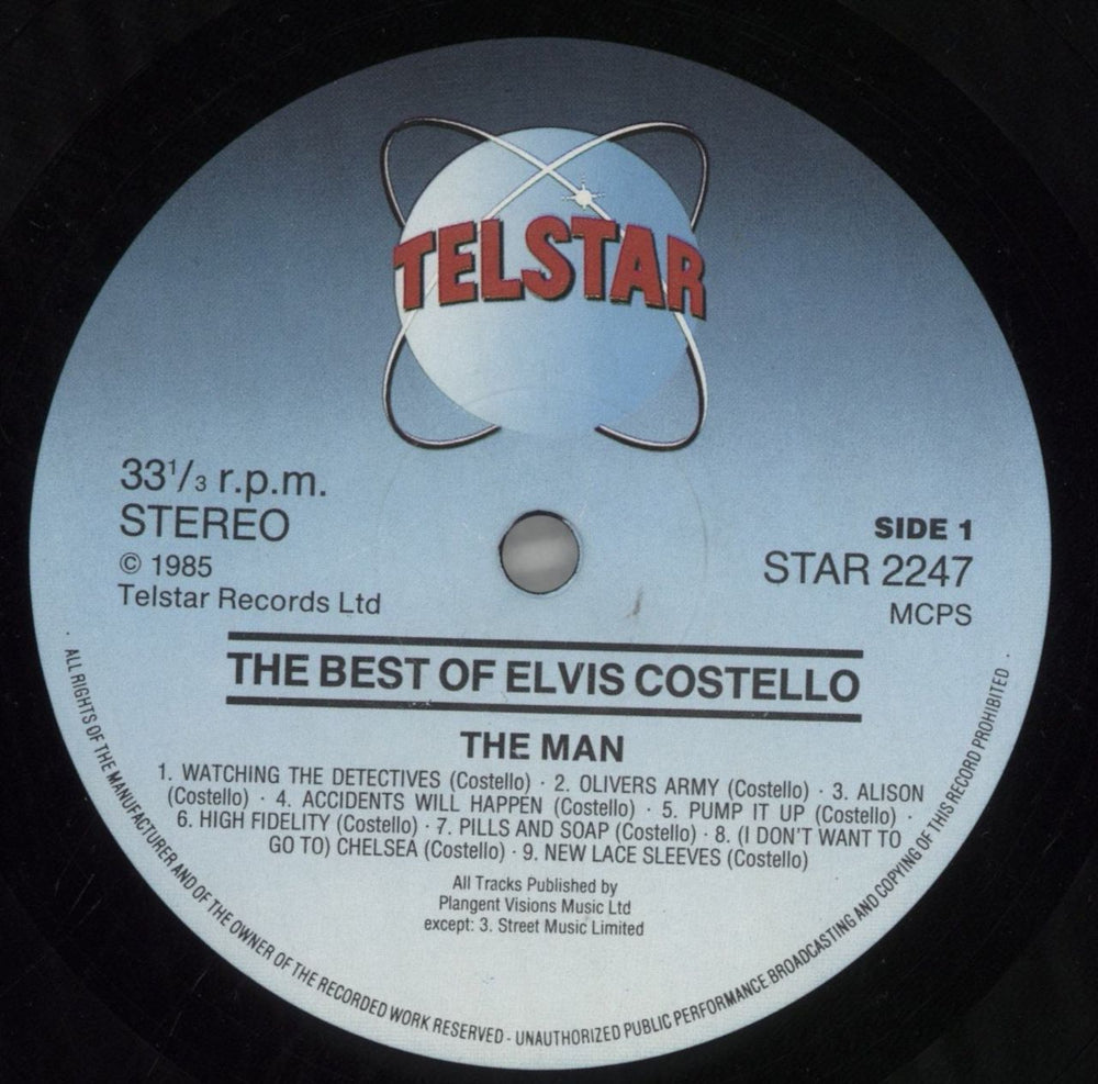 Elvis Costello The Best Of Elvis Costello - The Man UK vinyl LP album (LP record) COSLPTH231404