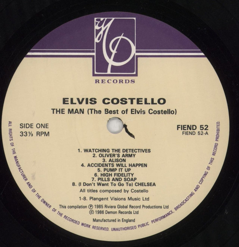 Elvis Costello The Man - The Best Of Elvis Costello UK vinyl LP album (LP record) COSLPTH239343