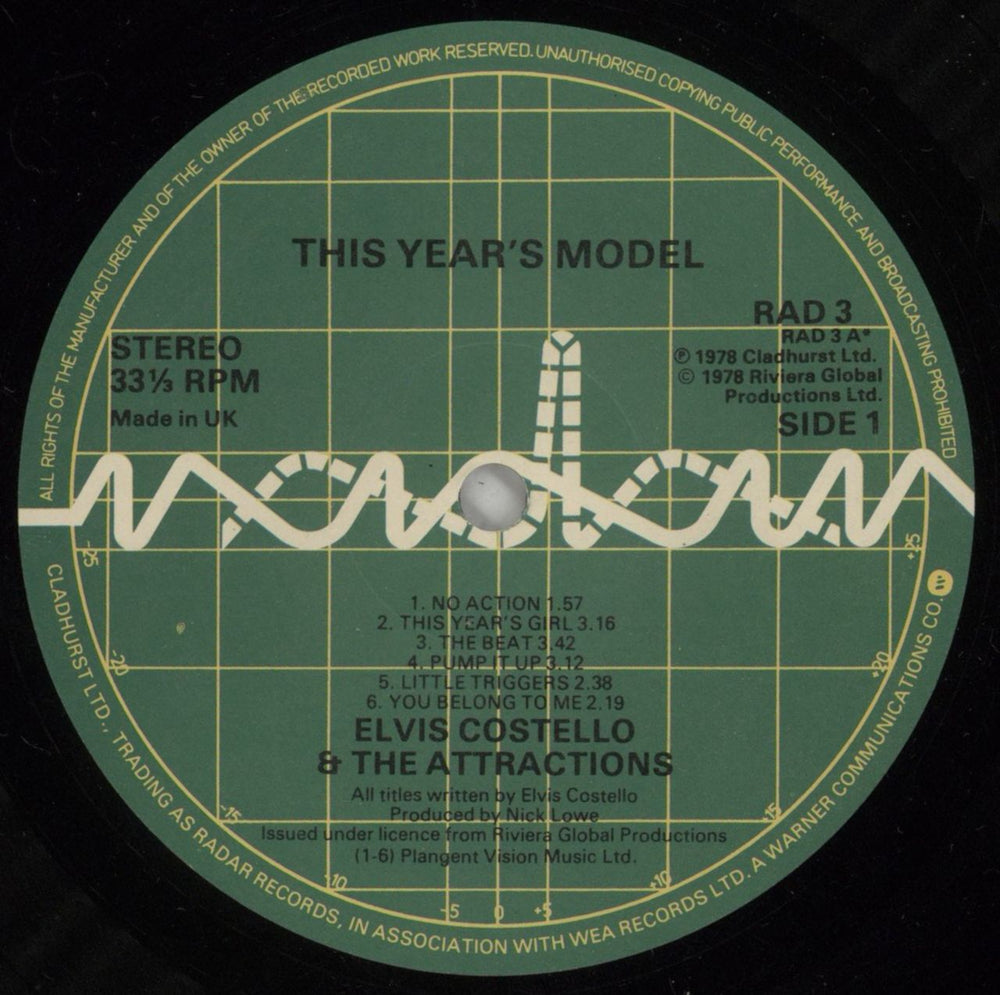 Elvis Costello This Year's Model + inner UK vinyl LP album (LP record) COSLPTH798503
