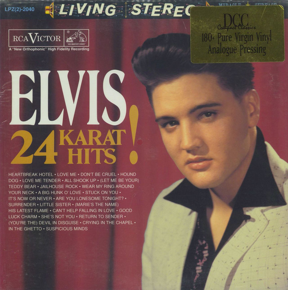 Elvis Presley 24 Karat Hits! - 180gm US 2-LP vinyl record set (Double LP Album) LPZ(2)-2040