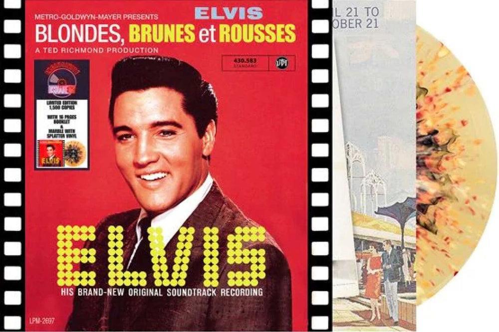 Elvis Presley Blondes, Brunes & Rousses - RSD 2022 - Red & Yello Splatter - Sealed UK vinyl LP album (LP record) ELVLPBL789082