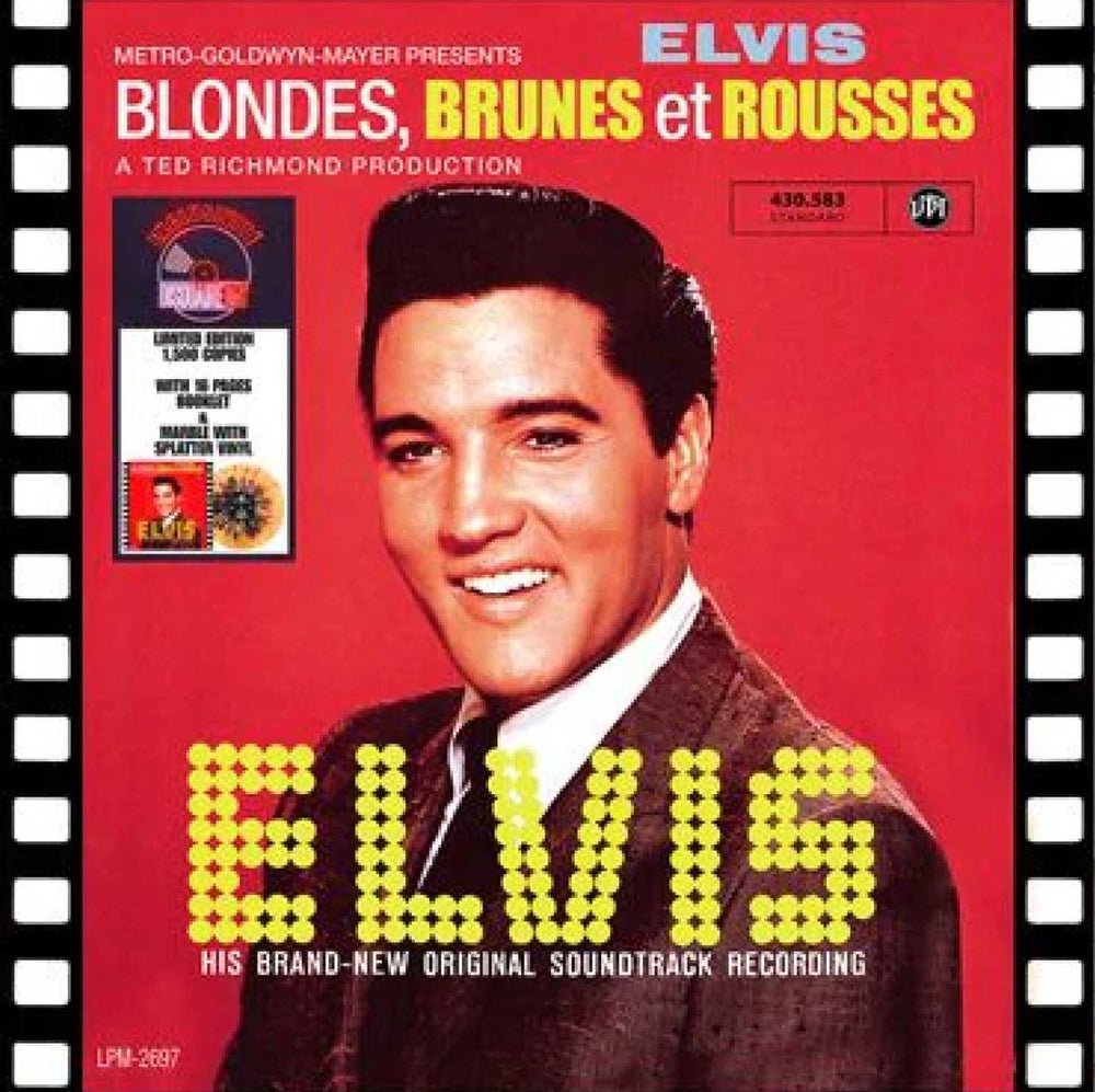 Elvis Presley Blondes, Brunes & Rousses - RSD 2022 - Red & Yello Splatter - Sealed UK vinyl LP album (LP record) RCA430.583S