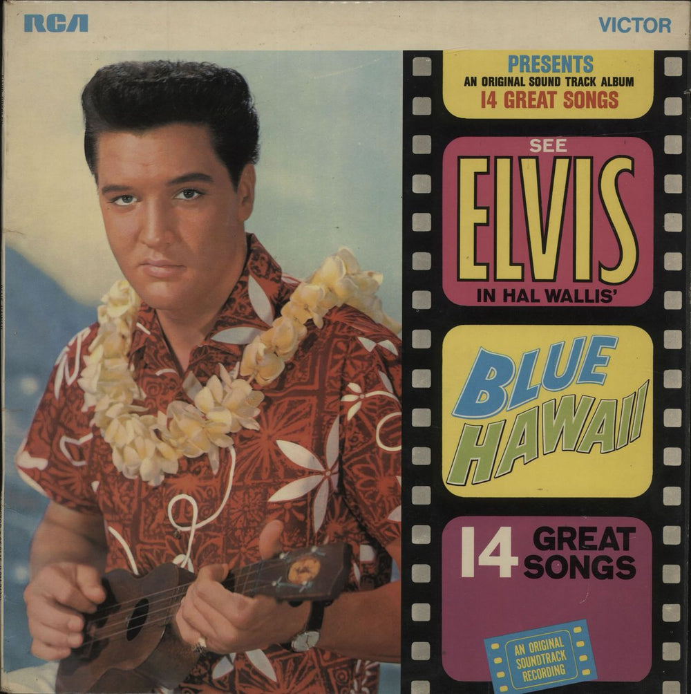 Elvis Presley Blue Hawaii - laminated UK vinyl LP album (LP record) SF8145