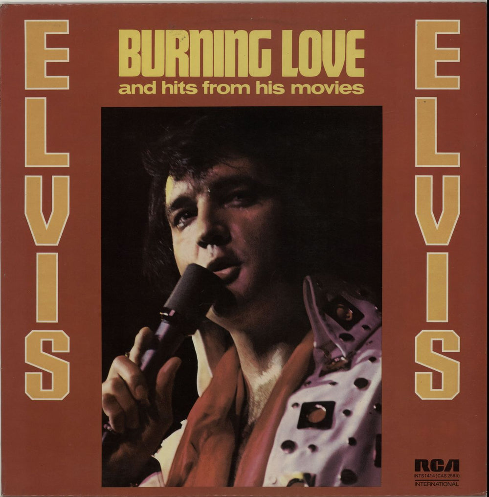 Elvis Presley Burning Love UK vinyl LP album (LP record) INTS1414