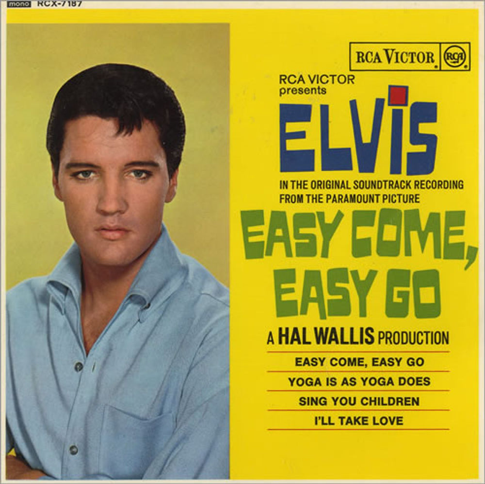 Elvis Presley Easy Come Easy Go - EX UK 7" vinyl single (7 inch record / 45) RCX-7187