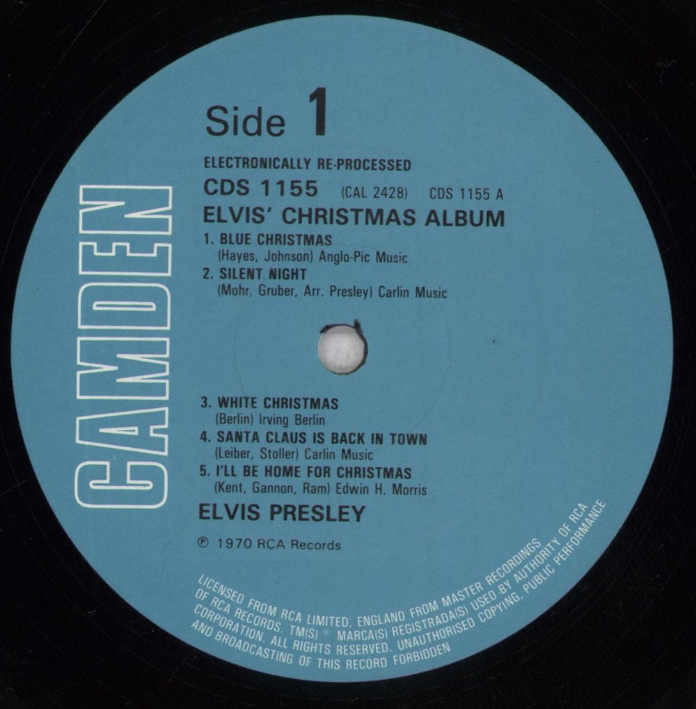 Elvis Presley Elvis' Christmas Album UK vinyl LP album (LP record) ELVLPEL572399