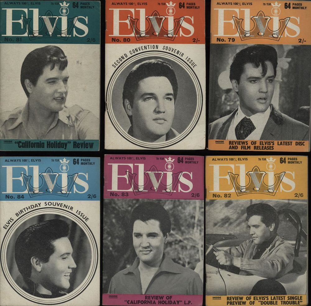 Elvis Presley Elvis Monthly - 7th Year - 12 Issues UK magazine ELVIS MONTHLY