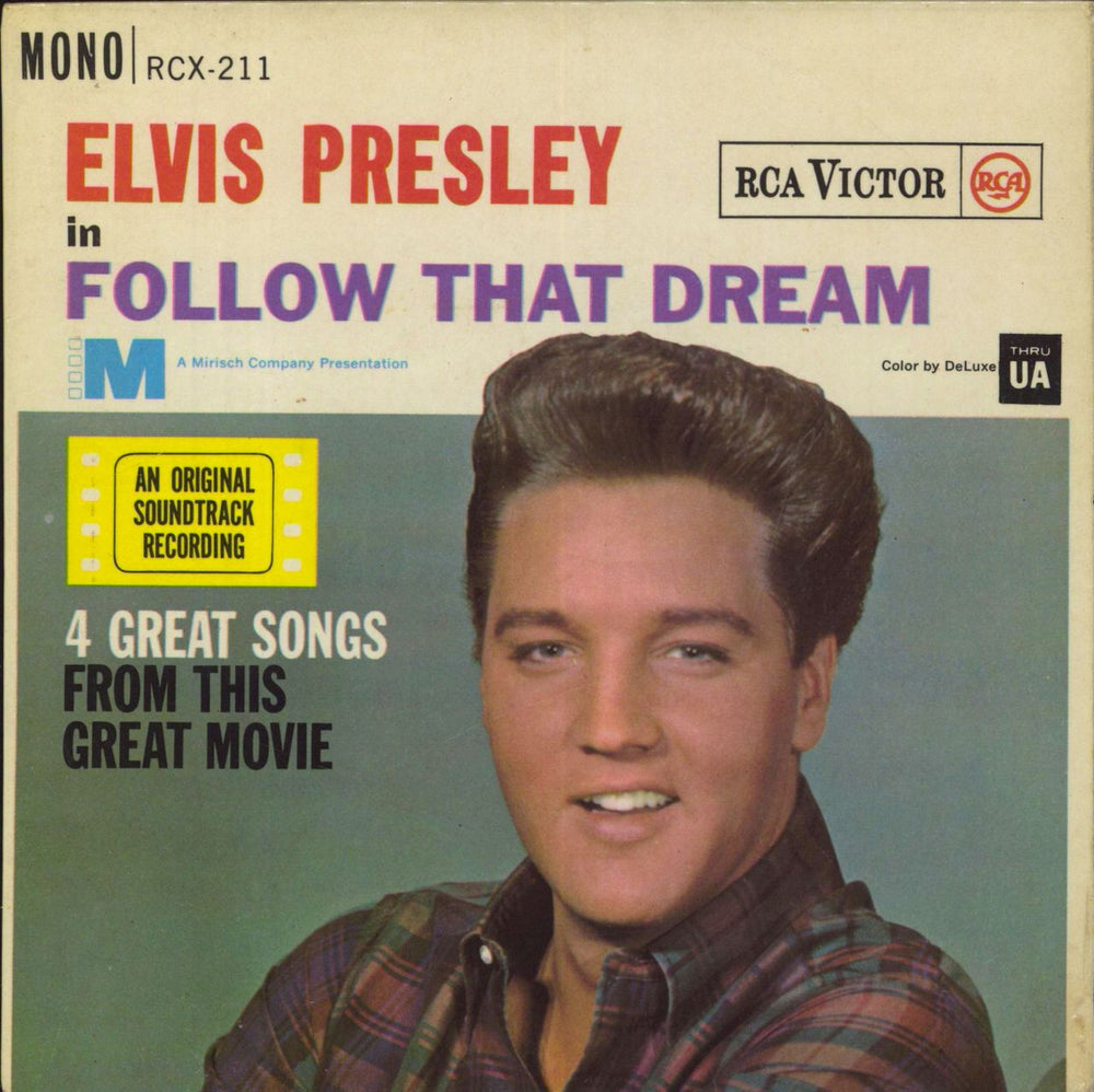 Elvis Presley Follow That Dream EP - 1st - VG UK 7" vinyl single (7 inch record / 45) RCX-211