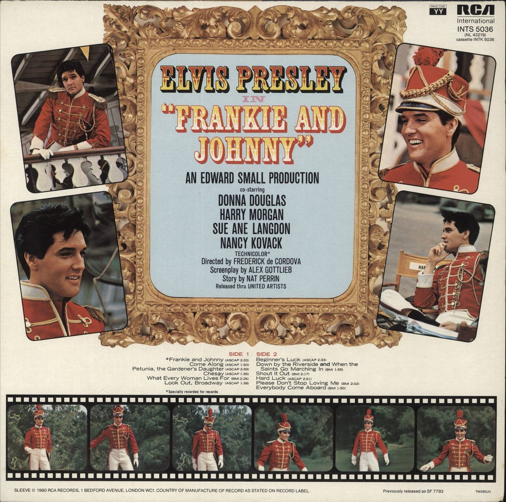 Elvis Presley Frankie And Johnny - Price Sticker UK vinyl LP album (LP record)
