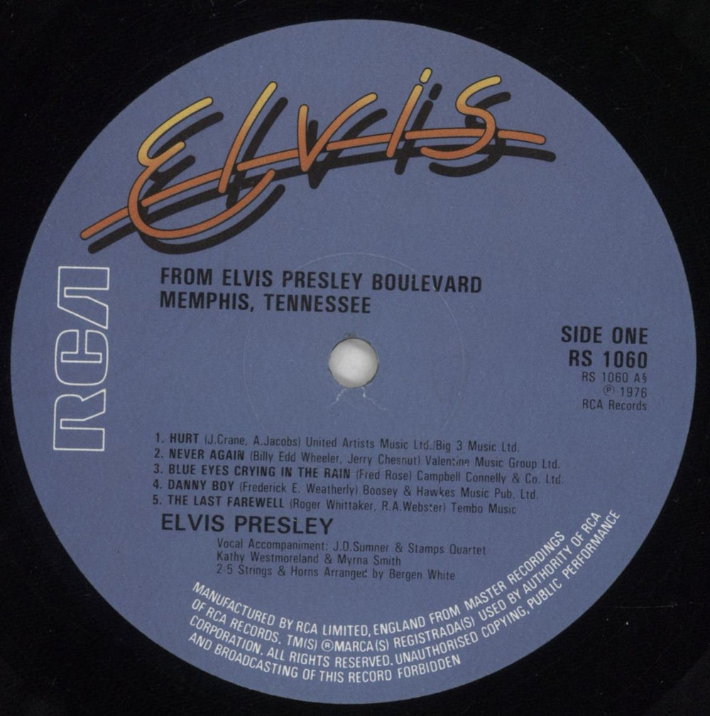 Elvis Presley From Elvis Presley Boulevard, Memphis, Tennessee UK vinyl LP album (LP record) ELVLPFR210060