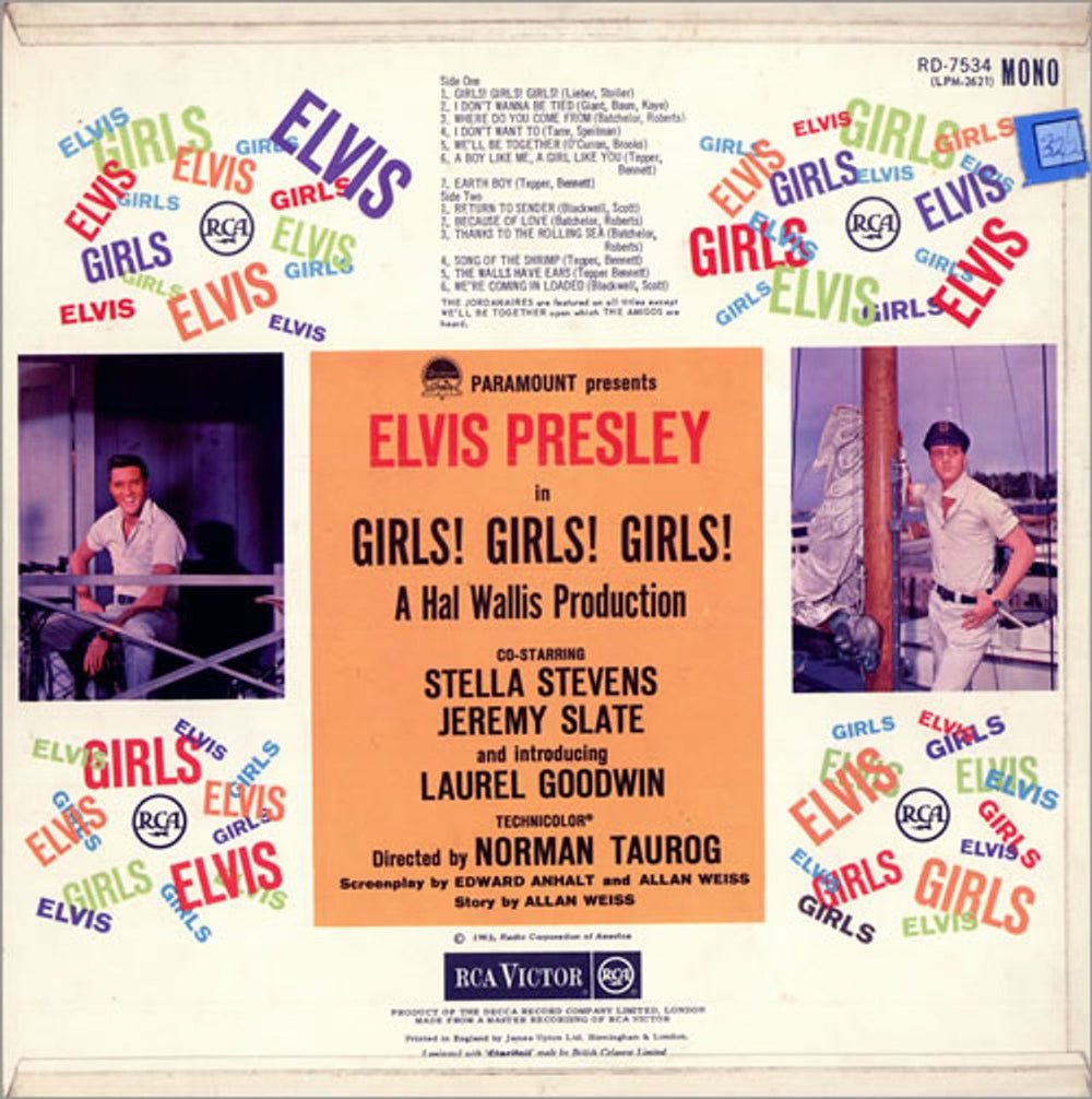 Elvis Presley Girls! Girls! Girls! - Silver Spot UK vinyl LP album (LP record) ELVLPGI119122