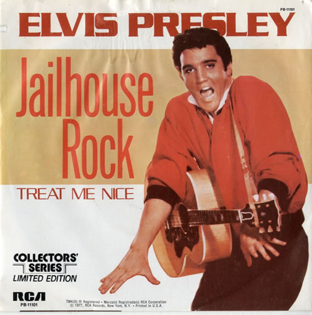 Elvis Presley Jailhouse Rock US 7" vinyl single (7 inch record / 45) PB-11101