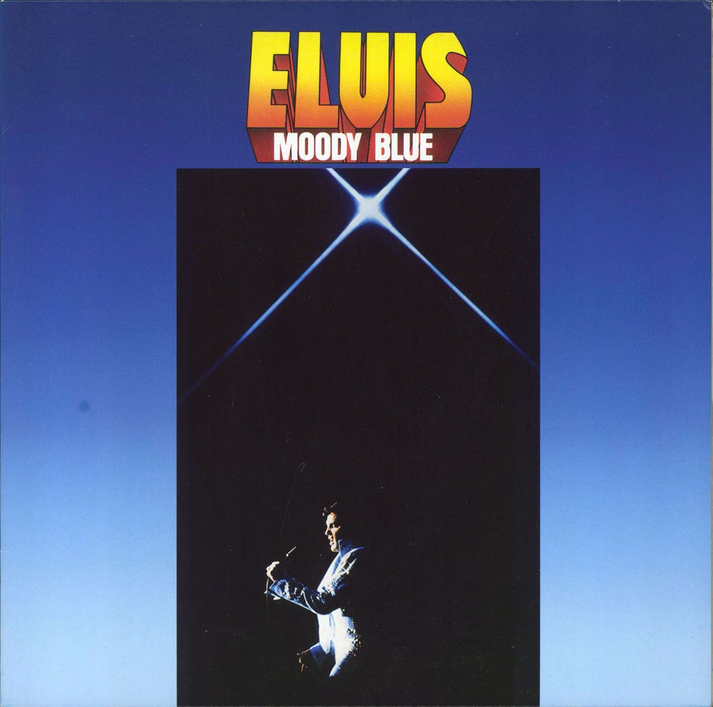 Elvis Presley Moody Blue - Blue Vinyl UK vinyl LP album (LP record) 88985446191