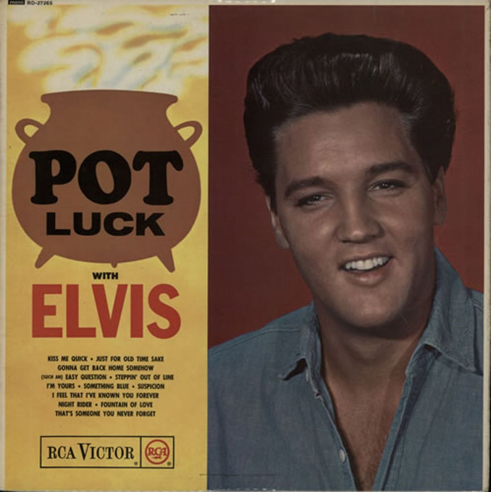 Elvis Presley Pot Luck - 1st - VG UK vinyl LP album (LP record) RD-27265