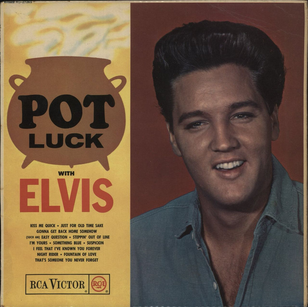 Elvis Presley Pot Luck - 1st - VG UK vinyl LP album (LP record) RD-27265