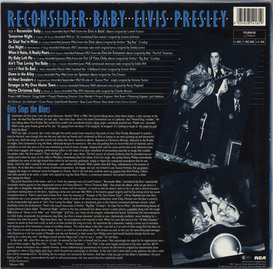 Elvis Presley Reconsider Baby - Blue Vinyl - Double stickered German vinyl LP album (LP record) 035628541819