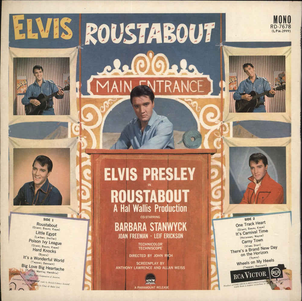 Elvis Presley Roustabout - 1st UK vinyl LP album (LP record)