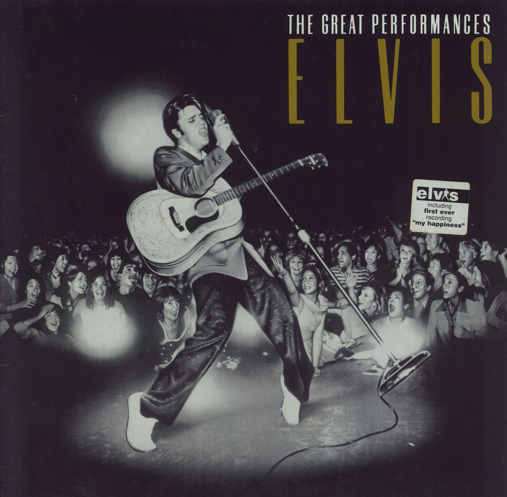 Elvis Presley The Great Performances - hype sticker UK vinyl LP album (LP record) PL82227