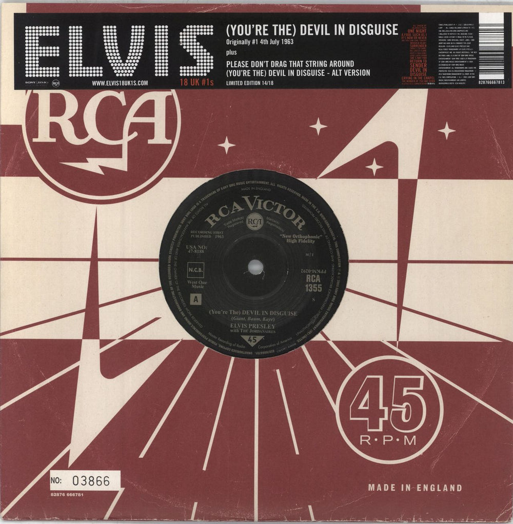 Elvis Presley [You're The] Devil In Disguise [Numbered] UK 10" vinyl single (10 inch record) 82876666781