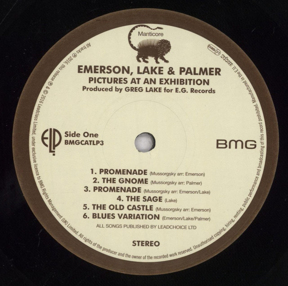 Emerson Lake & Palmer Pictures At An Exhibition - Remastered UK vinyl LP album (LP record) ELPLPPI840017