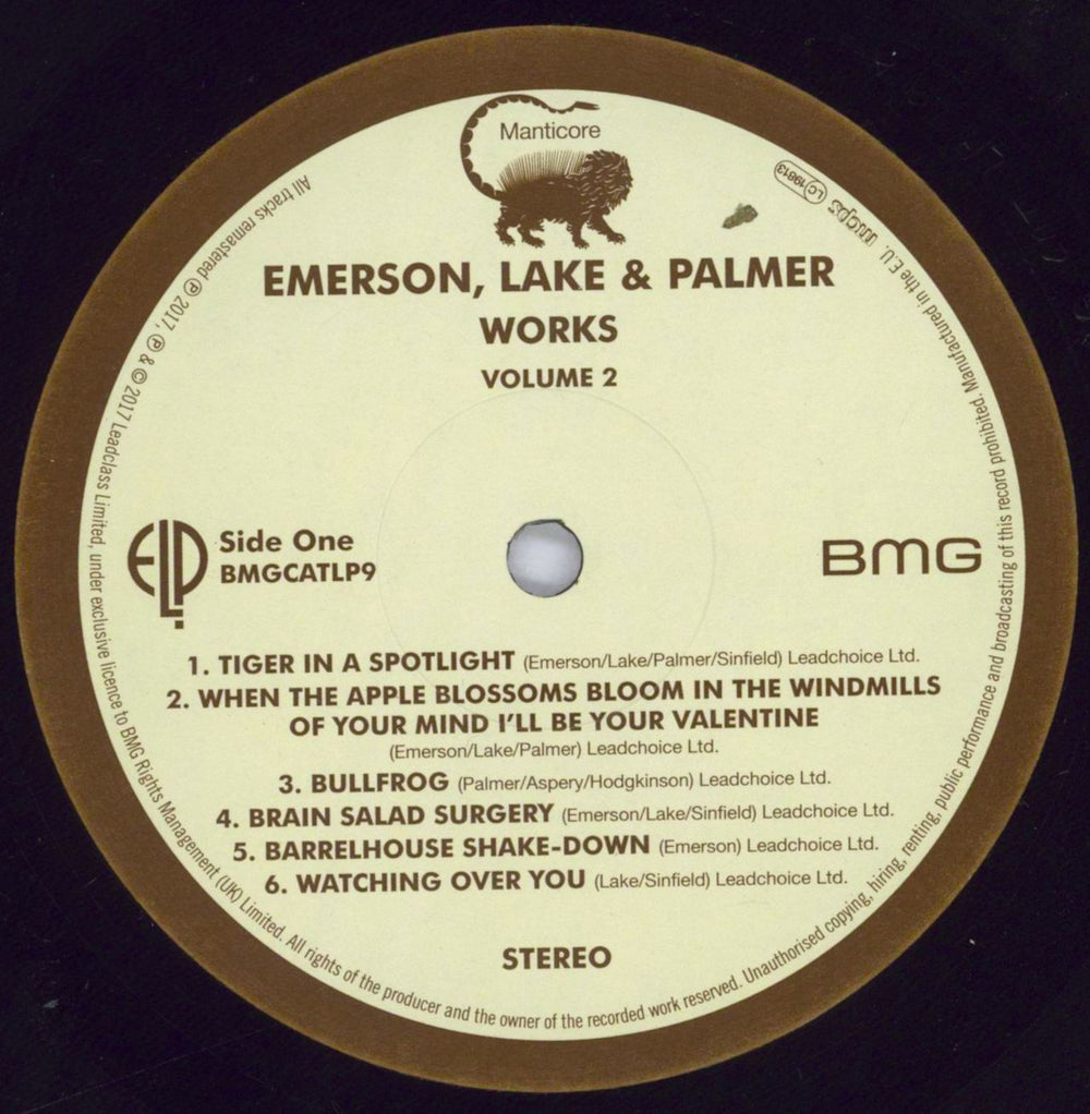 Emerson Lake & Palmer Works Volume 2 UK vinyl LP album (LP record) ELPLPWO832051