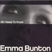 Emma Bunton All I Need To Know UK Promo CD single (CD5 / 5") ALLINEED1