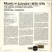 English Chamber Orchestra Music In London 1670-1770 UK vinyl LP album (LP record)