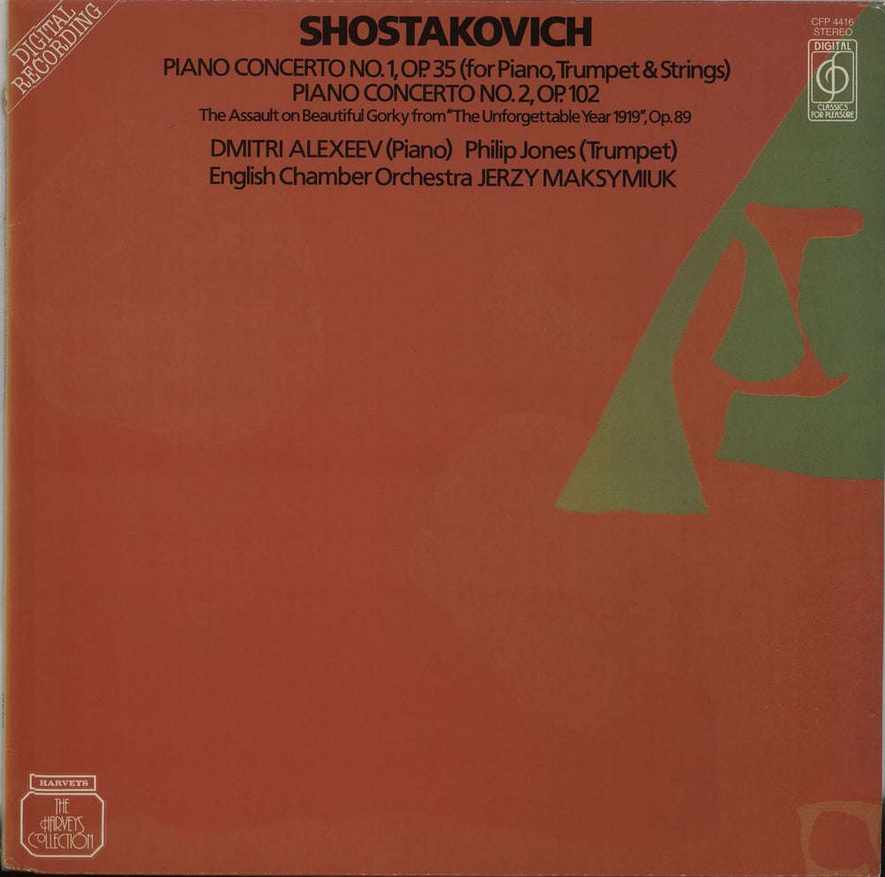 English Chamber Orchestra Shostakovich: Piano Concerto 1 & 2/ The Assault On Beautiful Gorky From The Unforgettable Year 1919 UK vinyl LP album (LP record) CFP4416