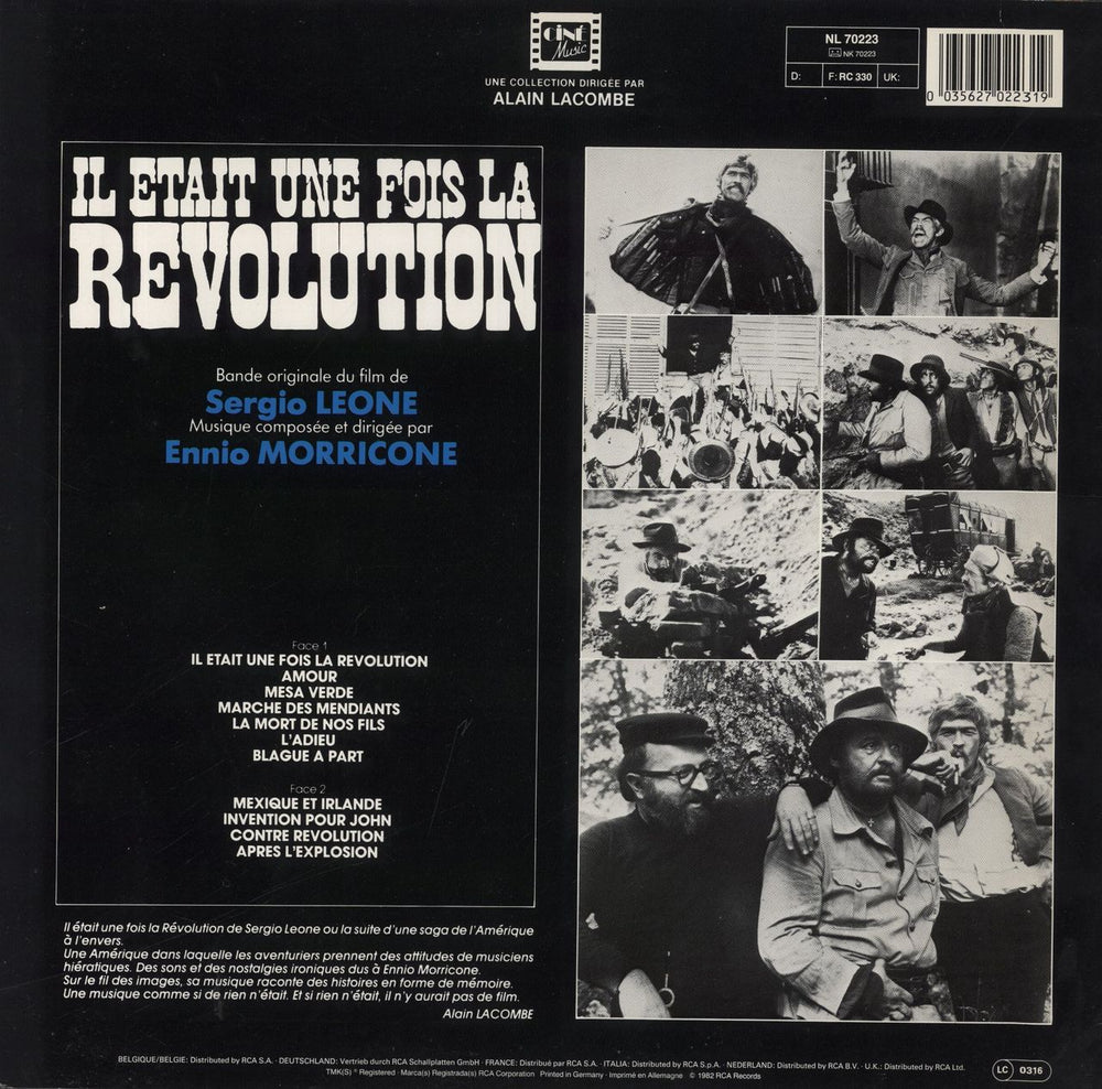 Ennio Morricone Il Était Une Fois La Révolution German vinyl LP album (LP record)