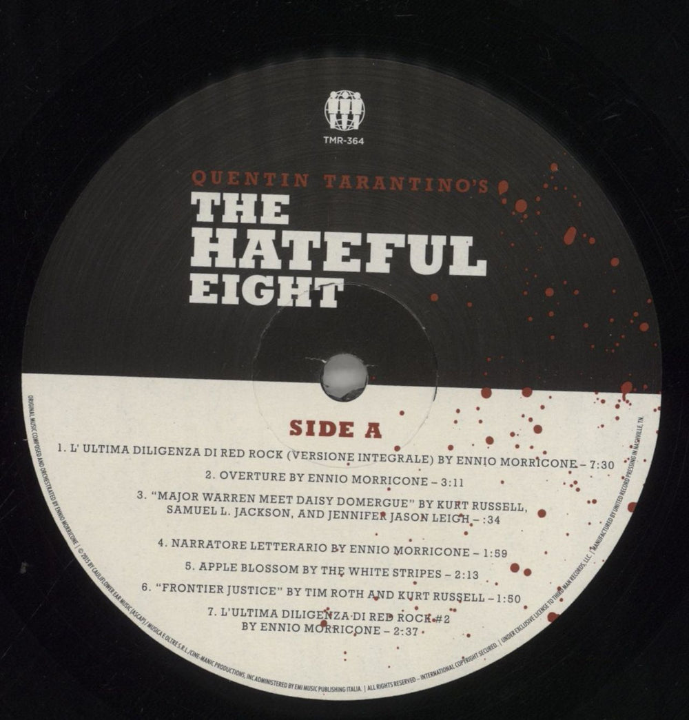 Ennio Morricone Quentin Tarantino's The H8ful Eight - Hateful Eight - 180g UK 2-LP vinyl record set (Double LP Album) ENM2LQU857877