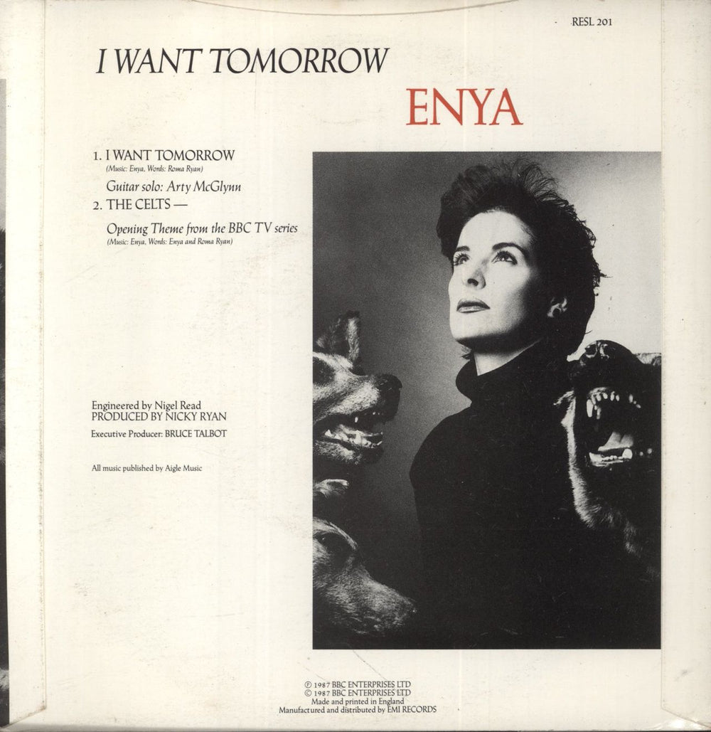 Enya I Want Tomorrow UK 7" vinyl single (7 inch record / 45)