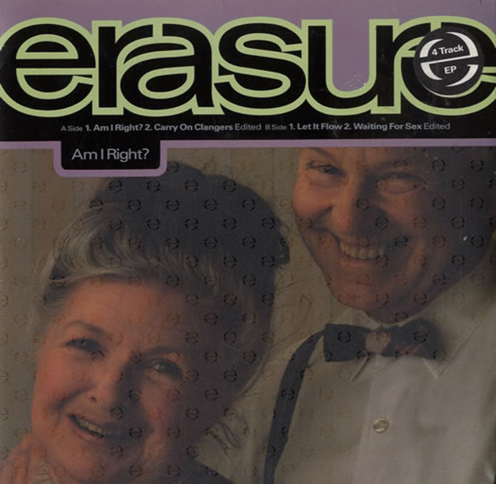 Erasure Am I Right UK 7" vinyl single (7 inch record / 45) MUTE134