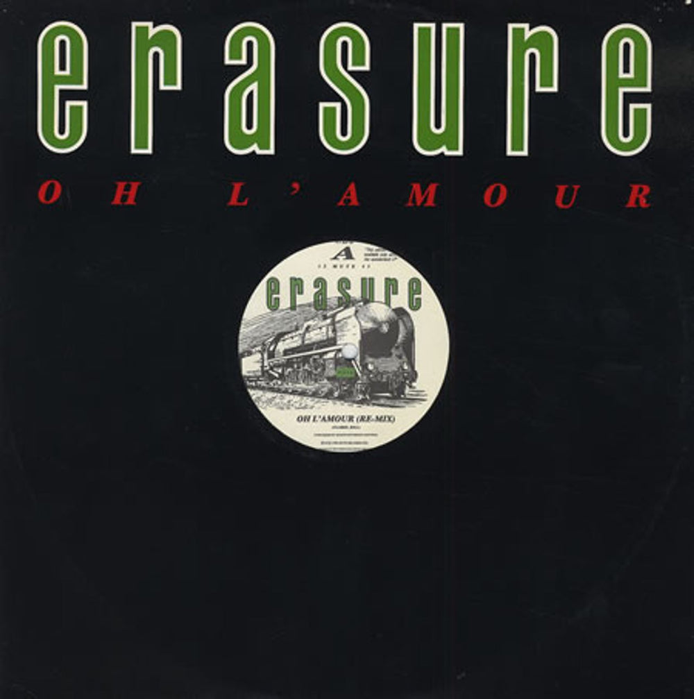 Erasure Oh L'Amour - Die Cut Sleeve UK 12" vinyl single (12 inch record / Maxi-single) 12MUTE45