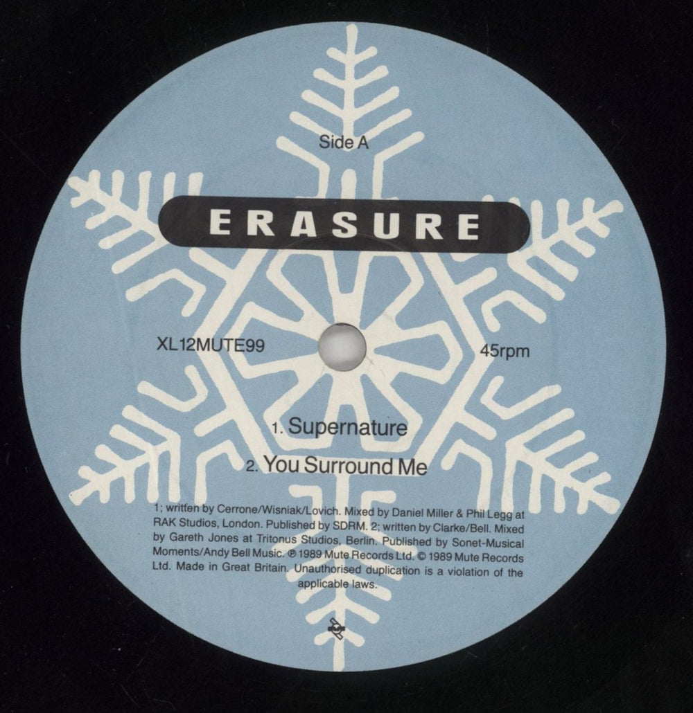 Erasure Supernature UK 12" vinyl single (12 inch record / Maxi-single) ERA12SU371240