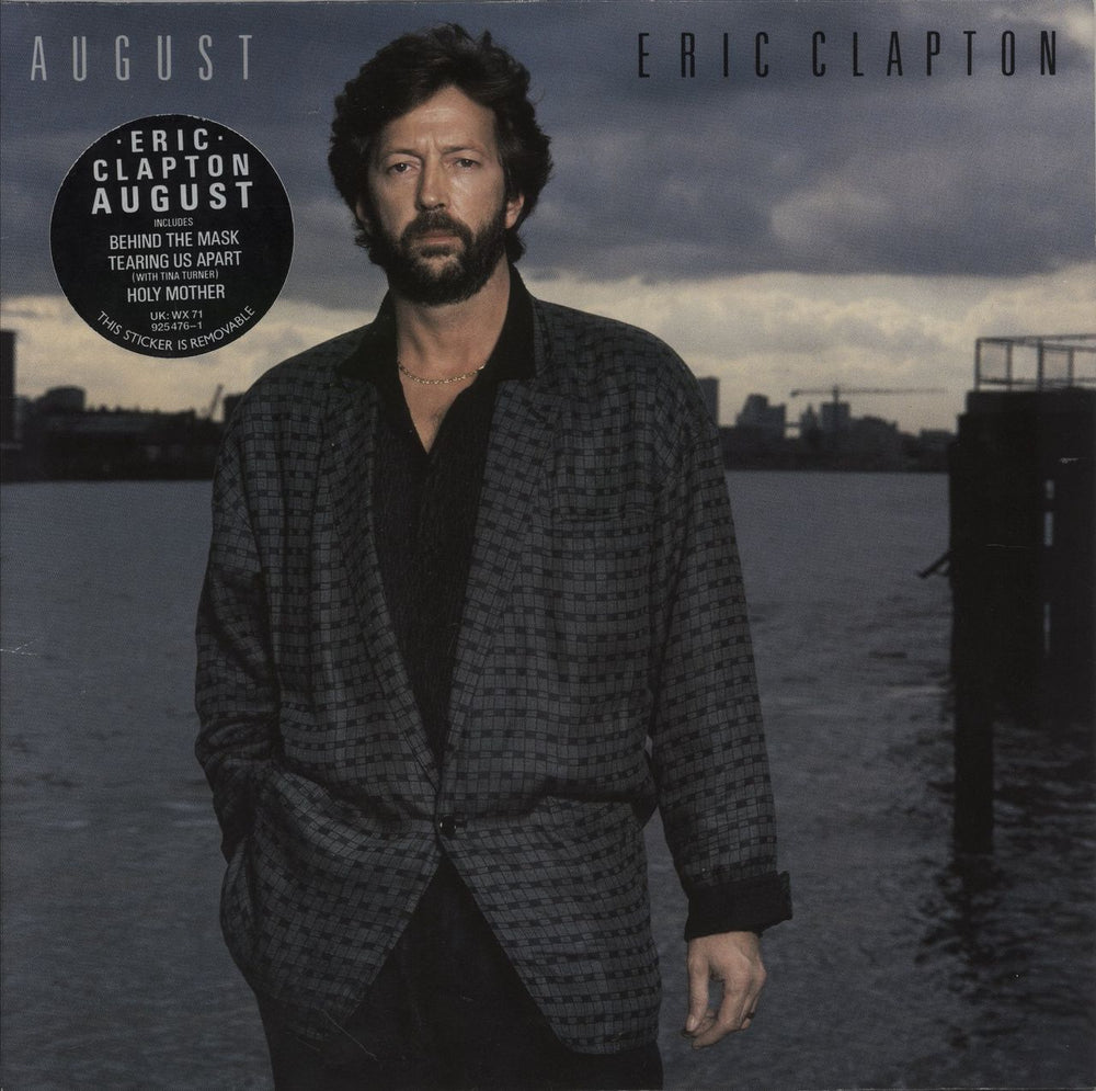 Eric Clapton August - Hype Stickered UK vinyl LP album (LP record) WX71