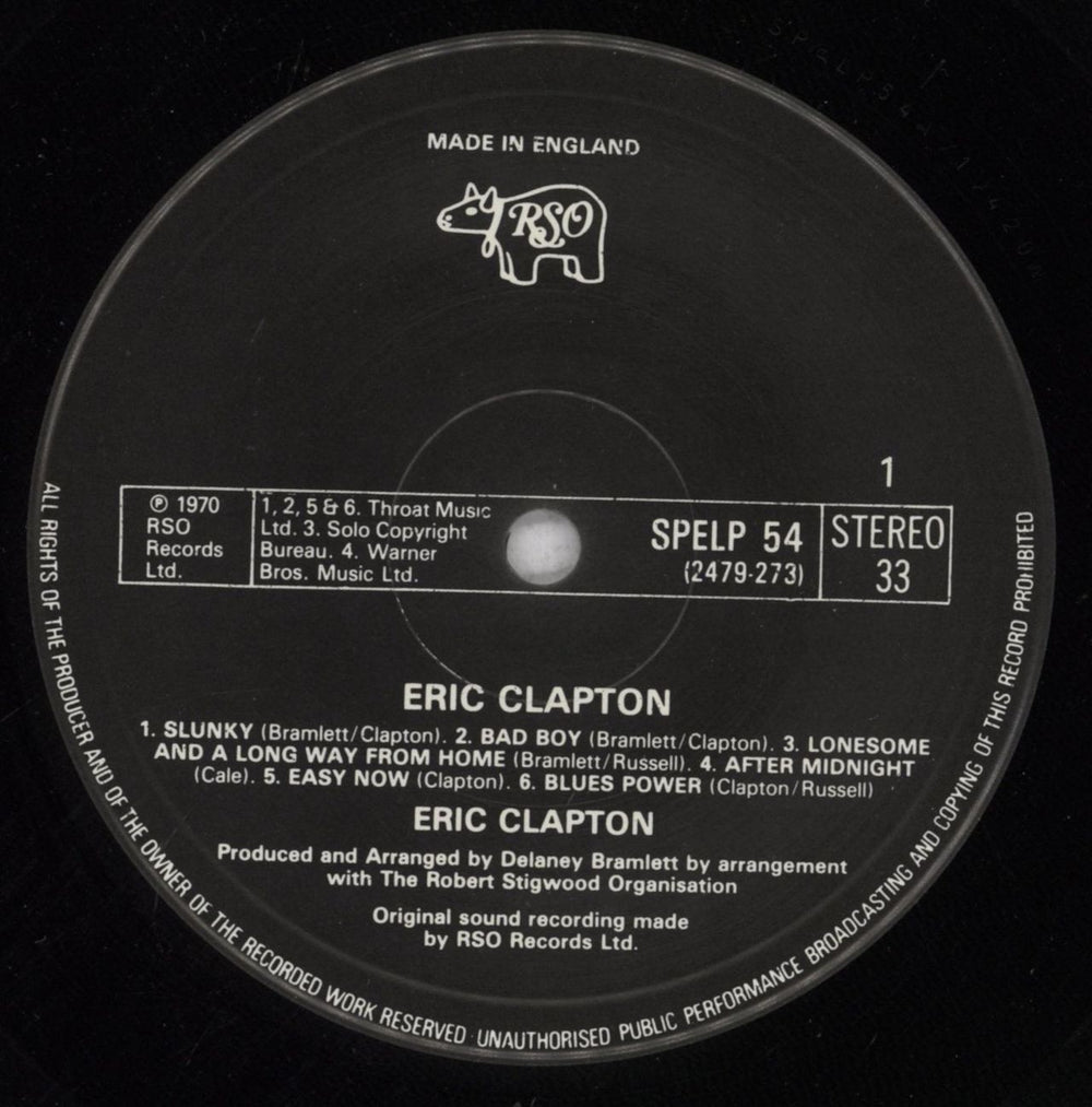 Eric Clapton Eric Clapton - Open Shrink UK vinyl LP album (LP record) CLPLPER844725