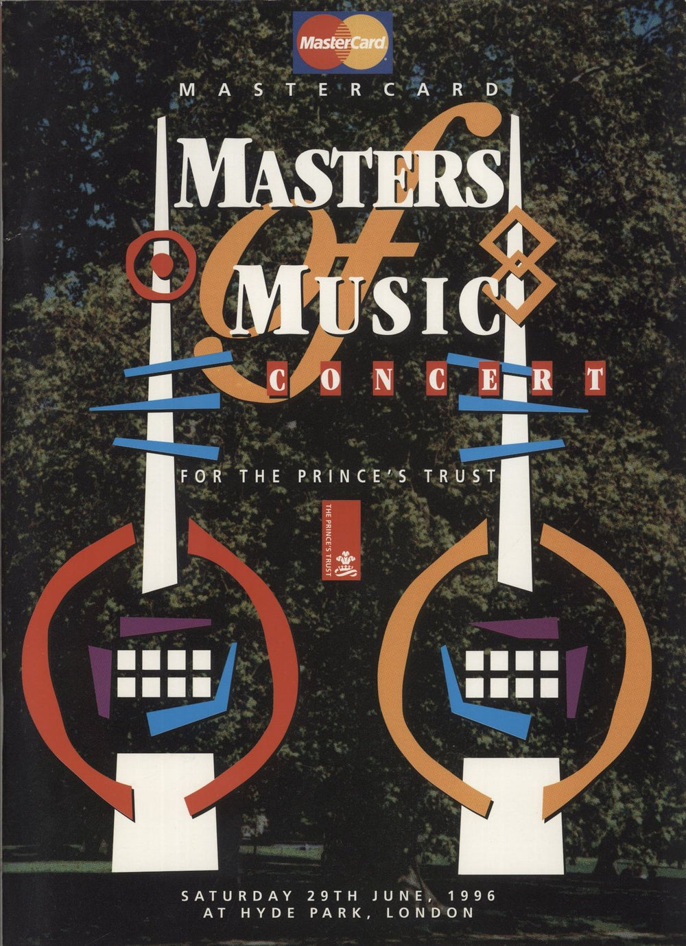 Eric Clapton Masters Of Music Concert UK tour programme CONCERT PROGRAMME