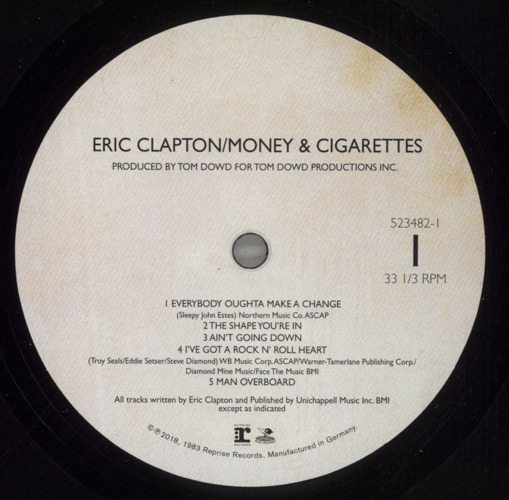 Eric Clapton Money And Cigarettes US vinyl LP album (LP record) CLPLPMO516566